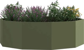 vidaXL Γλάστρα Ελιά Πράσινη 120 x 120 x 35 εκ Ατσάλι