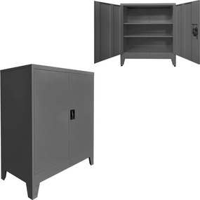 Μεταλλικό ντουλάπι Armon pakoworld ανθρακί 90x45x100εκ