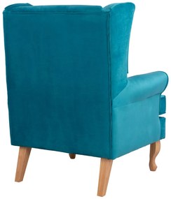 Πολυθρόνα - Μπερζέρα BRANDON HM3073.18 Τυρκουάζ Βελούδο 81x83x101 εκ. 81x83x101 εκ.