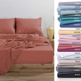 Σεντόνι Ημίδιπλο Με Λάστιχο (120x200+30) Nef-Nef Homeware Basic Πράσινο