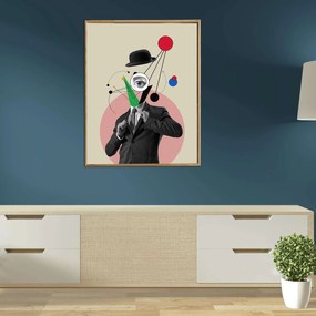 Πίνακας σε Plexiglass με Θέμα &#8220;Confused&#8221; σε ξύλινη Κορνίζα - 80cmx50cm