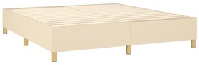 Κρεβάτι Boxspring με Στρώμα Κρεμ 160x200 εκ. Υφασμάτινο 3137410