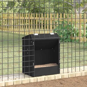 vidaXL Ταΐστρα Χαμστεριών Μαύρο 64.5 x 25.5 x 45.5 εκ.