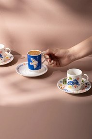Stewehome Σετ 6 τεμαχίων φλιτζάνια καφέ 100 ml Πολύχρωμο