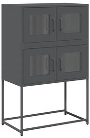 Highboard Ανθρακί 68x39x107 cm Χάλυβας - Ανθρακί