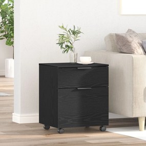 vidaXL Κινητός Φάκελος με Ρόδες Μαύρη Δρυς 45x38x54 εκ.