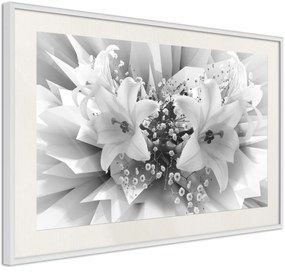 Αφίσα - Crystal Lillies - 45x30 - Μαύρο - Με πασπαρτού