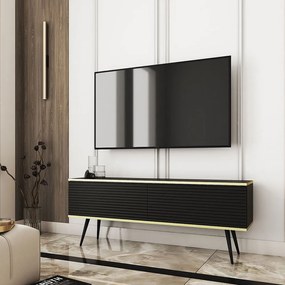 Έπιπλο Τηλεόρασης Oro P_ORO_STVc_MDF_BL 135x32x53cm Anthracite-Black