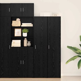 vidaXL Highboard Μαύρη Οξυά 40 x 42,5 x 185 εκ.