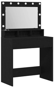 vidaXL Τραπέζι Μακιγιάζ Μαύρη δρυς 79 x 41 x 135 cm Επεξεργασμένο ξύλο