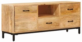 vidaXL Βάσεις Τηλεόρασης Καφέ 110 x 30 x 46 εκ. Στερεό ξύλο μάνγκο