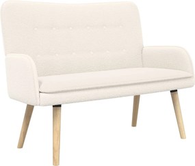 vidaXL Καναπές 2 ατόμων Κρεμ 115 x 61 x 87 εκ. Μπουκλέ