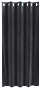 vidaXL Κουρτίνες με κουρτίνες 2 pcs Σκούρο γκρι 140 x 175 cm Βελούδο
