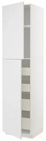 METOD/MAXIMERA ψηλό ντουλάπι με 2 πόρτες/4 συρτάρια, 60x60x240 cm 994.648.02