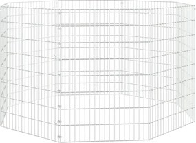 vidaXL Περίφραξη Ζώων Ελεύθερης Βοσκής 8 Πάνελ 54x80 εκ. Γαλβ. Σίδερο