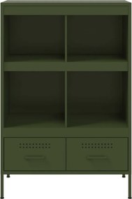 vidaXL Ντουλάπι Πράσινο Λαδί 68x39x101,5 εκ. από Ατσάλι