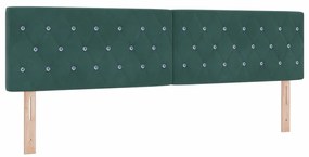 vidaXL Βελούδινο Κεφαλάρι Argyle Σκούρο πράσινο 180 cm Βελούδο