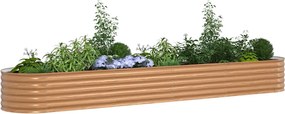 vidaXL Ανεβασμένο Κρεβάτι Καφέ 400 x 80 x 44 cm Ατσάλι