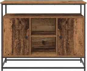 vidaXL Πλαϊνό γραφείο Παλιό ξύλο 100 x 35 x 80 εκ. Επεξεργασμένο ξύλο