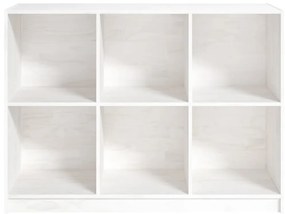 vidaXL Βιβλιοθήκη Λευκή 104 x 33 x76 εκ. από Μασίφ Ξύλο Πεύκου