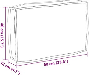 vidaXL Μαξιλάρι Taupe 60 x 40 x 12 cm Ύφασμα Όξφορντ