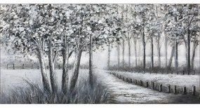 MarHome ΠΙΝΑΚΑΣ ΚΑΜΒΑΣ -ΓΚΡΙ ΔΑΣΟΣ ΜΕ ΜΟΝΟΠΑΤΙ- 140x70cm 6/ΚΙΒ  16-30004