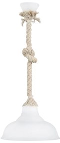 Φωτιστικό Οροφής Μονόφωτο Heronia Macrame Public 31-1175 Rope/White
