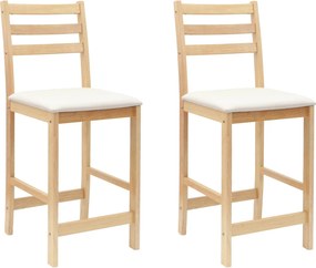 vidaXL Καρέκλες φαγητού 2 pcs Φυσικό 40 x 47,5 x 99,5 εκ