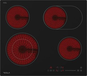 Tesla HV6410MX Κεραμική Εστία Αυτόνομη με Λειτουργία Κλειδώματος 59x52εκ.