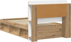 vidaXL Σκελετός κρεβατιού με αποθήκευση Artisan Δρυς 100 x 200 cm
