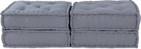 vidaXL Μονάδα Μοντέρνου Καναπέ 2 pcs Γκρι 140 x 70 x 36 εκ Ύφασμα