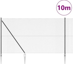 vidaXL Στύλος Περιφράξεων Γκρι 10 x 1,6 μ (δίχτυ 12 x 12 mm)