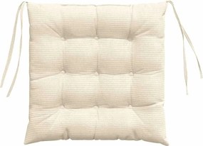 vidaXL Μαξιλάρια καθισμάτων 4 pcs Κρεμ 40 x 40 x 6 cm