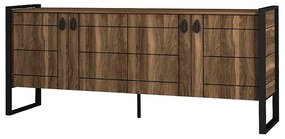 Μπουφές Ursula Megapap χρώμα καρυδί 180x40x77,6εκ.