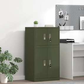 vidaXL Ντουλάπι αποθήκευσης Ελιά Πράσινη 60 x 40 x 40 εκ. Ατσάλι