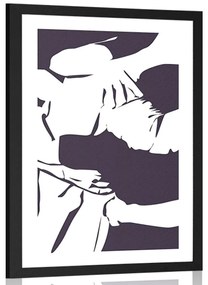 Αφίσα με πασπαρτού Επιθυμία για αγάπη - 20x30 black