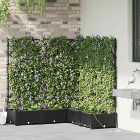 vidaXL Ζαρντινιέρες κήπου Μαύρο 120 x 120 x 126 cm Ατσάλι