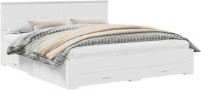 vidaXL Σκελετός Κρεβατιού Λευκό 180 x 200 cm Επεξεργασμένο ξύλο