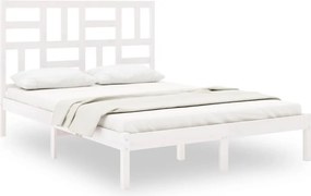 vidaXL Πλαίσιο Κρεβατιού Λευκό 160 x 200 εκ. από Μασίφ Ξύλο