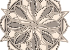 Intra απο ξύλο plywood 3mm-4mm πάχος 3d Layered Flower Mandala/Cricut Δίασταση 30x30 cm INTRAFABR-65639577