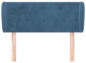Κεφαλάρι με Πτερύγια Σκούρο Μπλε 93x23x78/88 εκ. Βελούδινο 3116904