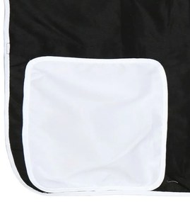 Υπερυψ. Κρεβάτι με Τούνελ Λευκό/Μαύρο 80x200 εκ. Μασίφ Πεύκο - Μαύρο