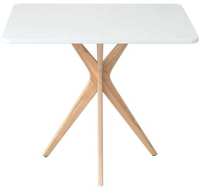 Τραπέζι Jubi JUBITRE1 80x55x73cm Natural-White Mdf, Wood