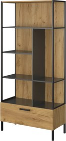 Βιβλιοθήκη Santes Χρυσό Δρυς-Γραφίτης 90x42x97.5cm