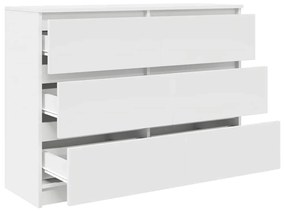 vidaXL Sideboard Λευκό 100x35x76 cm Κατασκευασμένο ξύλο