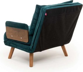 Πολυθρόνα-Κρεβάτι Πετρόλ Πράσινο COSMO SINGLE 77x70x82