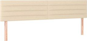 vidaXL Κρεβάτι Boxspring με Στρώμα Κρεμ 120x190 εκ. Υφασμάτινο