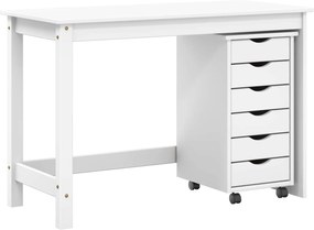 vidaXL Σετ Γραφείου και Κινητού Ντουλαπιού MOSS 2 pcs Λευκό