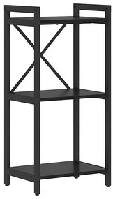 vidaXL Ράφι Βιβλίων Μαύρη Οξυά 40 x 30 x 85 εκ Επεξεργασμένο ξύλο