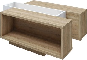 Lh-homefurniture Τραπεζάκι Raylie Φυσικό+Λευκό 110x41x75cm Raily_41